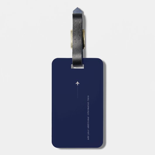 Étiquette À Bagage Monogramme (initiales + nom) / voyage monogrammé (Dos Vertical)