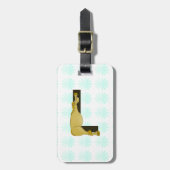 Étiquette À Bagage Monogramme L Cheval flexible Personnalisé (Devant Vertical)