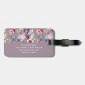 Étiquette À Bagage Monogramme Lilac Floral (Dos horizontal)