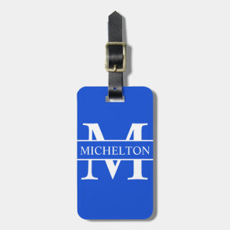 Étiquette À Bagage Monogramme LR Croix Bleue