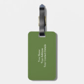 Étiquette À Bagage Monogramme lunatique rustique de fleur (l) (Dos Vertical)