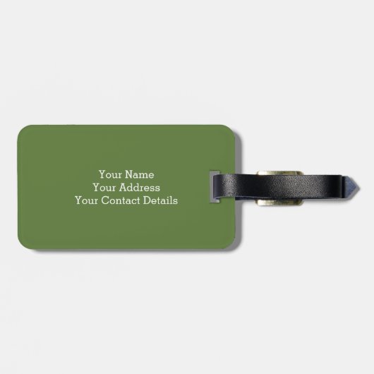 Étiquette À Bagage Monogramme lunatique rustique de fleur (l) (Dos horizontal)