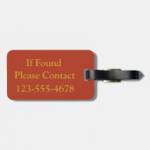 Étiquette À Bagage Monogramme merveilleux de rayure de palette du (Dos horizontal)