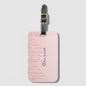 Étiquette À Bagage Monogramme Métallique Bébé Parties scintillant à s (Devant Vertical)