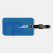 Étiquette À Bagage Monogramme minimal Simple moderne Seaglass Plage B (Dos horizontal)