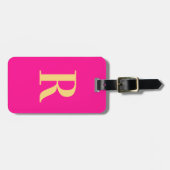 Étiquette À Bagage Monogramme moderne (Devant horizontal)