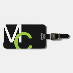 Étiquette À Bagage Monogramme moderne 23