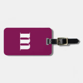 Étiquette À Bagage Monogramme moderne initial (Devant horizontal)