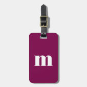 Étiquette À Bagage Monogramme moderne initial (Devant Vertical)