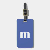 Étiquette À Bagage Monogramme moderne initial (Devant Vertical)
