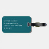 Étiquette À Bagage Monogramme moderne initial (Dos horizontal)