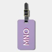 Étiquette À Bagage Monogramme moderne Lilac initial (Devant Vertical)