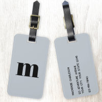 Monogramme moderne Poudre initiale bleu