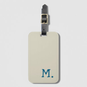 Étiquette À Bagage Monogramme moderne Remplacer initial Ajouter le vô