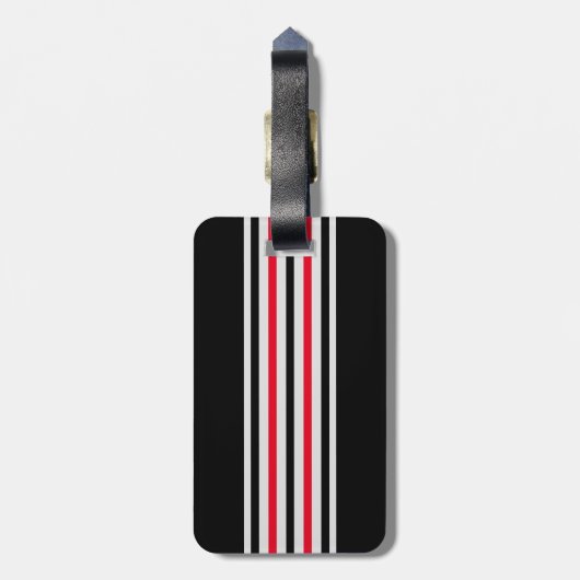 Étiquette À Bagage Monogramme modifiable Trini initial à de Bone (Dos Vertical)