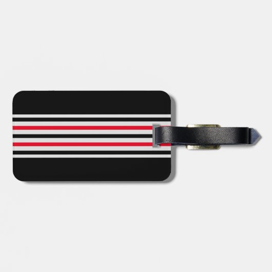 Étiquette À Bagage Monogramme modifiable Trini initial à de Bone (Dos horizontal)