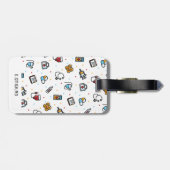 Étiquette À Bagage Monogramme. Motif Médicale. Pour les médecins et l (Dos horizontal)