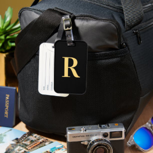 Étiquette À Bagage Monogramme noir