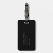 Étiquette À Bagage Monogramme Nom initial du script Adresse de retour (Dos Vertical)