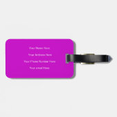 Étiquette À Bagage Monogramme Nom initial Modèle Purple Don 2023 (Dos horizontal)