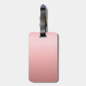 Étiquette À Bagage Monogramme or Rose Modèle élégant tendance (Dos Vertical)