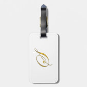 Étiquette À Bagage Monogramme Or S (Dos Vertical)