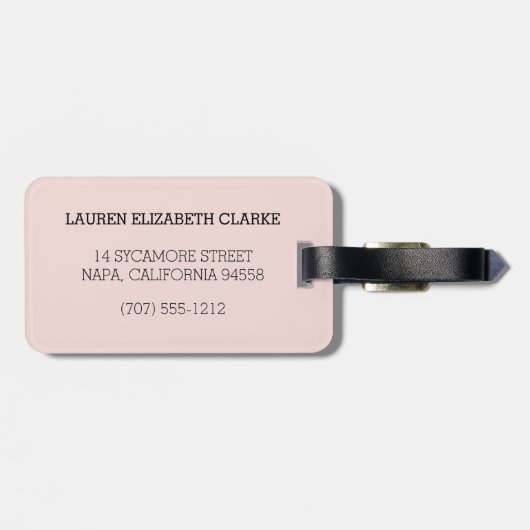 Étiquette À Bagage Monogramme Paris Romance (Dos horizontal)