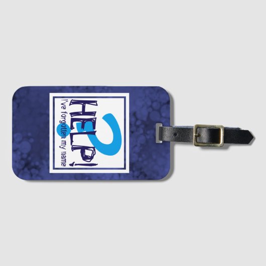 Étiquette À Bagage Monogramme parodique (Devant Horizontal)