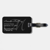 Étiquette À Bagage Monogramme Pastel Stripes (Dos horizontal)