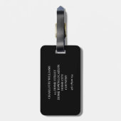 Étiquette À Bagage Monogramme personnalisé (Dos Vertical)