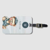 Étiquette À Bagage Monogramme personnalisé (Devant Horizontal)