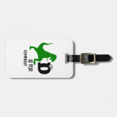 Étiquette À Bagage Monogramme personnalisé D pour Dinosaur mignon T R (Devant horizontal)