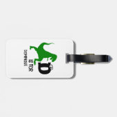 Étiquette À Bagage Monogramme personnalisé D pour Dinosaur mignon T R (Dos horizontal)