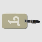 Étiquette À Bagage Monogramme personnalisé - Gras initial (Devant Horizontal)