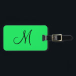 Étiquette À Bagage Monogramme personnalisé Jaune fluorescent<br><div class="desc">Cette conception a été créée par art numérique. Elle peut être personnalisée en cliquant sur le bouton personnaliser et en modifiant la couleur, en ajoutant un nom, des initiales ou vos mots préférés. Contactez-moi à l'adresse colorflowcreations@gmail.com si vous souhaitez que ce design soit disponible sur un autre produit. Achetez ma...</div>