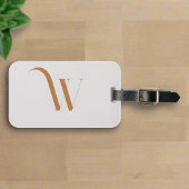 Étiquette À Bagage Monogramme personnalisé Nom initial Typographie Br