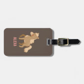 Étiquette À Bagage Monogramme Personnalisé Pony Equestrian Cheval Gir (Devant horizontal)