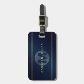 Étiquette À Bagage Monogramme personnalisé simple et moderne (Devant Vertical)