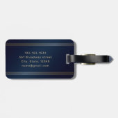 Étiquette À Bagage Monogramme personnalisé simple et moderne (Dos horizontal)