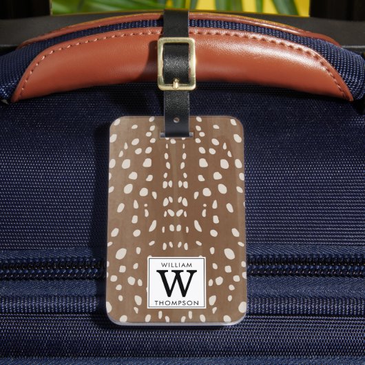 Étiquette À Bagage Monogramme Poster de animal de cerfs de bébés (Insitu Rectoal 2)