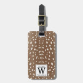 Étiquette À Bagage Monogramme Poster de animal de cerfs de bébés (Devant Vertical)