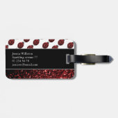 Étiquette À Bagage Monogramme rouge foncé coccinelle faux parties sci (Dos horizontal)