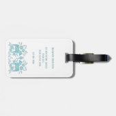 Étiquette À Bagage Monogramme suédois Dala Horse (Dos horizontal)