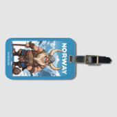 Étiquette À Bagage Monogramme sur mesure Norwegian Troll (Devant Horizontal)