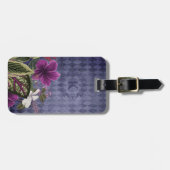 Étiquette À Bagage Monogramme sur mesure Tropical Floral (Devant horizontal)