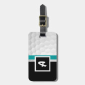 Étiquette À Bagage Monogramme une étiquette de bagage de boule de (Devant Vertical)