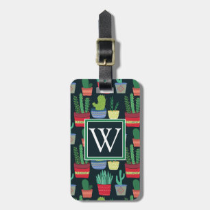 Étiquette À Bagage Monogramme Une foule de Cactus