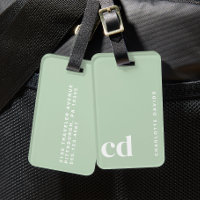 Monogramme vert mignon