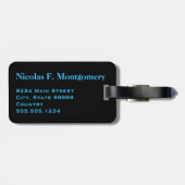 Étiquette À Bagage Monogramme Voyage Dauphin dans Blue Ocean Water (Dos horizontal)