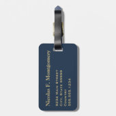 Étiquette À Bagage Monogramme Voyage Gris Carpe verte tête de poisson (Dos Vertical)